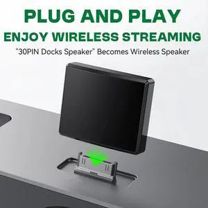 Bluetooth 5.4 30 Pin Audio Receiver High Compatibility HIFI Lossless Music Adapter 30PIN Dock Analog Speaker Bluetooth 5.4 30 Pin Audio Receiver High Compatibility HIFI Lossless Music Adapter 30PIN Dock Analog Speaker