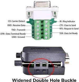 DB9 Solderless RS232 D-SUB Serial to 9Pin Port Terminal Male Female Adapter Connector Breakout Board (2-Male+2-Female) DB9 Solderless RS232 D-SUB Serial to 9Pin Port Terminal Male Female Adapter Connector Breakout Board (2-Male+2-Female)