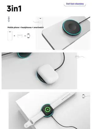 Black For Devices Compatible 3-In-1 Magnetic -PD Protocol Fast Charging Black For Devices Compatible 3-In-1 Magnetic -PD Protocol Fast Charging
