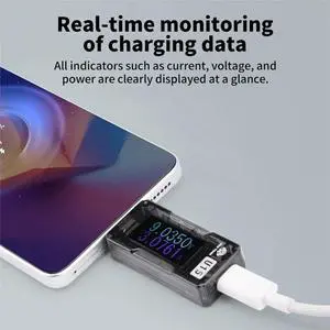 IPS HD Screen USB Tester Voltmeter Ammeter TYPE-C PD/QC2.0/QC3.0 Fast Charge Detection Voltage Current Capacity Tester A IPS HD Screen USB Tester Voltmeter Ammeter TYPE-C PD/QC2.0/QC3.0 Fast Charge Detection Voltage Current Capacity Tester A