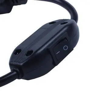 2X Special PDU UPS Power Cord Cable, IEC 320 C14 To C13 With On/Off Switch 30Cm Black 2X Special PDU UPS Power Cord Cable, IEC 320 C14 To C13 With On/Off Switch 30Cm Black
