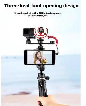 Triple Cold Shoe Extension Mount Hot Shoe Base Adapter Extension Bar Bracket for Tripod/Microphone/LED Light Compatible Triple Cold Shoe Extension Mount Hot Shoe Base Adapter Extension Bar Bracket for Tripod/Microphone/LED Light Compatible