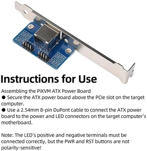 Computer Remote Control PCIE Adapter Connector Board ATX Power Board for Raspberry PiKVM Computer Remote Control PCIE Adapter Connector Board ATX Power Board for Raspberry PiKVM