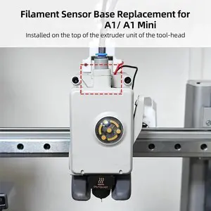 Filament Sensor Base Replacement for A1 A1Mini Extruder Unit Fixed Base with Hall Board Filament Hub Mount 2pcs Filament Sensor Base Replacement for A1 A1Mini Extruder Unit Fixed Base with Hall Board Filament Hub Mount 2pcs