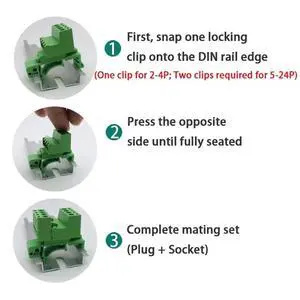 24P Complete DIN Rail Terminal Set/DIN Rail Terminal Block 2EDG--5.08mm Solderless Plug-in Type 24P Complete DIN Rail Terminal Set/DIN Rail Terminal Block 2EDG--5.08mm Solderless Plug-in Type