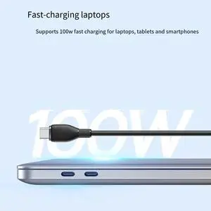 For Mobile Devices-Black 2M Cable/Type-C To Type-C Fast Charging 100W For Mobile Devices-Black 2M Cable/Type-C To Type-C Fast Charging 100W