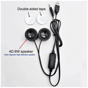 4Ohm 6W USB Speaker for PC 3.5mm Audio Input Mini Loudspeaker for Advertising Machine 4Ohm 6W USB Speaker for PC 3.5mm Audio Input Mini Loudspeaker for Advertising Machine