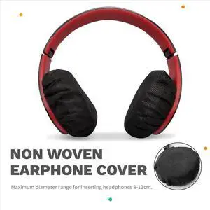 100Pcs/Set Gaming Cafe Disposable Headset Cover Non-Woven Headband Dustproof Sweatproof Headset Cover, Black 100Pcs/Set Gaming Cafe Disposable Headset Cover Non-Woven Headband Dustproof Sweatproof Headset Cover, Black