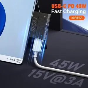 45W PD Magnetic Fast Charging Adapter Converter for Pro X 8 7 6 5 4 3 Go Book USB Charger HUB SF532 45W PD Magnetic Fast Charging Adapter Converter for Pro X 8 7 6 5 4 3 Go Book USB Charger HUB SF532