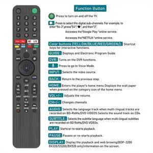 RMF-TX500U Smart Voice Remote Control LED OLED 4K UHD HDTV HDR TV with Play Button RMF-TX500U Smart Voice Remote Control LED OLED 4K UHD HDTV HDR TV with Play Button
