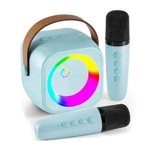 Karaoke Machine, Bluetooth Speaker With 2 Microphones, Karaoke Toys Gift Toys (Blue) Karaoke Machine, Bluetooth Speaker With 2 Microphones, Karaoke Toys Gift Toys (Blue)