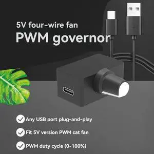 5V PWM Speed Controller 5V 4Pin PWM Fan Governor PWM Governor USB TYPE-C Power Supply DIY Cooler for 5V 4Pin Fan 5V PWM Speed Controller 5V 4Pin PWM Fan Governor PWM Governor USB TYPE-C Power Supply DIY Cooler for 5V 4Pin Fan