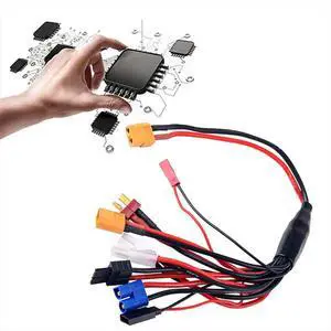 Eight in One RC Lipo Charger Splitter Cable Adapter Connector Plug to JST T Plug EC3 Futabas Tamiyas Eight in One RC Lipo Charger Splitter Cable Adapter Connector Plug to JST T Plug EC3 Futabas Tamiyas