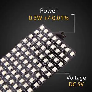 LED Matrix Panel, WS2812B RGB 832 Pixels Digital Flexible Dot Matrix Individually Addressable LED Display Screen LED Matrix Panel, WS2812B RGB 832 Pixels Digital Flexible Dot Matrix Individually Addressable LED Display Screen