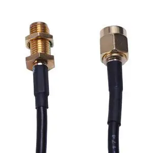 10M Black RP-SMA Male to Female Antenna Connector Extension Cable 10M Black RP-SMA Male to Female Antenna Connector Extension Cable