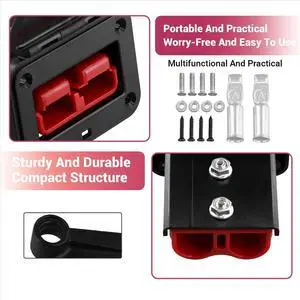 Plug Holder for Plugs 175A Panel Base with Dust Cover High Current Connector Fixing Bracket Plug Holder for Plugs 175A Panel Base with Dust Cover High Current Connector Fixing Bracket
