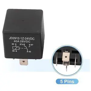 5pcs Motor Relay 5 Pin 24V Coil 40amp Spdt JD2912-1Z-24VDC 40A 28VDC, Contactor Relay Switch Power, Lighting Controller 5pcs Motor Relay 5 Pin 24V Coil 40amp Spdt JD2912-1Z-24VDC 40A 28VDC, Contactor Relay Switch Power, Lighting Controller