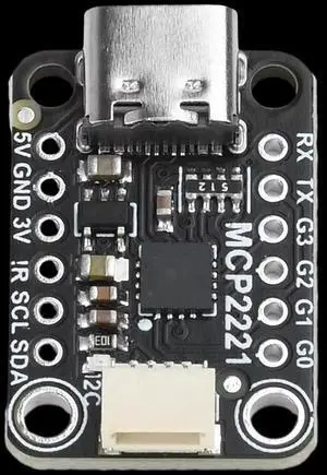 MCP2221A USB to GPIO ADC/ Adapter Module TYPE-C Interface Signal Processing Board for OLED Display Sensor PWM Driver MCP2221A USB to GPIO ADC/ Adapter Module TYPE-C Interface Signal Processing Board for OLED Display Sensor PWM Driver
