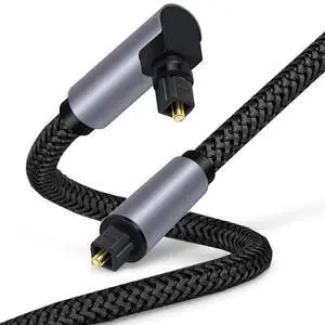 90 Degree Digital Optical Audio Cable DVD Square Head Audio Amplifier Cable For Blu-Ray Player Soundbar 90 Degree Digital Optical Audio Cable DVD Square Head Audio Amplifier Cable For Blu-Ray Player Soundbar