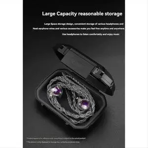 Earphone Storage Box Large Capacity Dustproof Waterproof Shockproof Earphone Box Transparent Black Earphone Storage Box Large Capacity Dustproof Waterproof Shockproof Earphone Box Transparent Black