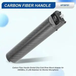 Carbon Fiber Handle Gimbal Grip Cold Shoe Mount Adapter for WEEBILL S LAB Stabilizer for Monitor Microphone Carbon Fiber Handle Gimbal Grip Cold Shoe Mount Adapter for WEEBILL S LAB Stabilizer for Monitor Microphone