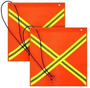 Reflective Striped Safety Flag 18 X 18 Inch 2 Pcs Weather-Proof Mesh Warning Flag Including Grommet And Bungee Cord Strip Reflective Striped Safety Flag 18 X 18 Inch 2 Pcs Weather-Proof Mesh Warning Flag Including Grommet And Bungee Cord Strip