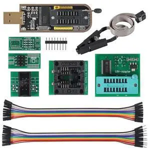 CH341A BIOS EEPROM USB Programmer With SOIC8 SOP8 Test Clip And Adapters CH341A BIOS EEPROM USB Programmer With SOIC8 SOP8 Test Clip And Adapters