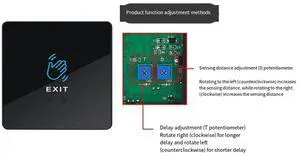 Infrared Induction No Touch Exit Button Release Switch Opener NO COM NC LED for Door Access Control System Open Switch Infrared Induction No Touch Exit Button Release Switch Opener NO COM NC LED for Door Access Control System Open Switch