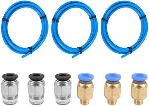 PTFE tube Ptfe Blue Tubing(1.5 Meters) With 3 Pieces Pc4-M6 Fittings And 3 Pieces Pc4-M10 Male Straight Pneumatic Pefe Tube PTFE tube Ptfe Blue Tubing(1.5 Meters) With 3 Pieces Pc4-M6 Fittings And 3 Pieces Pc4-M10 Male Straight Pneumatic Pefe Tube