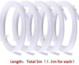 5 Pieces Ptfe Tubing (1.5M) with 10 Pieces Pc4-M6 Fittings and 10 Pieces Pc4-M10 Fitting Connector for 3D Printer 1.75mm 5 Pieces Ptfe Tubing (1.5M) with 10 Pieces Pc4-M6 Fittings and 10 Pieces Pc4-M10 Fitting Connector for 3D Printer 1.75mm
