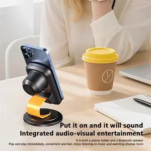 Mobile Phone Stand Smart Bluetooth Induction Speaker Adjustable 360° Desktop Live Tablet Bracket Cell Phone Holder Stand Mobile Phone Stand Smart Bluetooth Induction Speaker Adjustable 360° Desktop Live Tablet Bracket Cell Phone Holder Stand