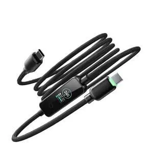 240W USB C Charging Cable With Dynamic TFT Display Real-Time Power Display Zinc Alloy Cbale For Smartphone 240W USB C Charging Cable With Dynamic TFT Display Real-Time Power Display Zinc Alloy Cbale For Smartphone