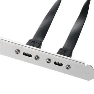 USB 3.2 20Pin Type-E IDC Front Panel Header Extension Cable with PCIE Bracket 20Gbps Type E Male to USB C Female Cable USB 3.2 20Pin Type-E IDC Front Panel Header Extension Cable with PCIE Bracket 20Gbps Type E Male to USB C Female Cable