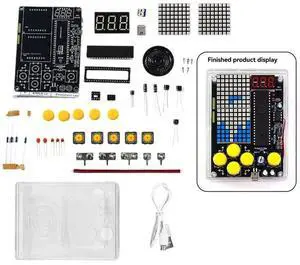 DIY Pixel Game Kit+Voice Mini Pixel Game Console Electronics DIY Kit Soldering Project Practice Solder Learning Set DIY Pixel Game Kit+Voice Mini Pixel Game Console Electronics DIY Kit Soldering Project Practice Solder Learning Set