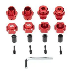 8Pcs 17Mm Hex Nuts Adapter Splined Wheel Hubs Extension Combiner For 1/10 Traxxas E-REVO SUMMIT RC Car Parts,Red 8Pcs 17Mm Hex Nuts Adapter Splined Wheel Hubs Extension Combiner For 1/10 Traxxas E-REVO SUMMIT RC Car Parts,Red