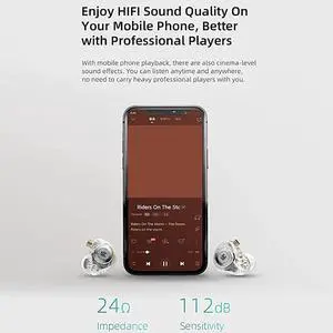 Pro In-Ear Headphone HIFI Stereo Earphones with Detachable Cable Sports Noise Cancelling Headphone No Microphone-E Pro In-Ear Headphone HIFI Stereo Earphones with Detachable Cable Sports Noise Cancelling Headphone No Microphone-E