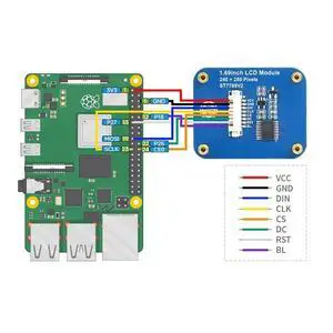 For 1.69 Inch IPS Display Color LCD 240 X 280 Resolution SPI Interface 262K Color Screen for STM32 For 1.69 Inch IPS Display Color LCD 240 X 280 Resolution SPI Interface 262K Color Screen for STM32