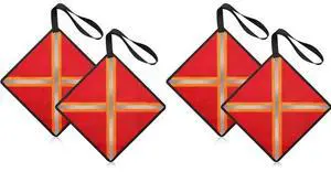 4Pack Safety Flags For Trucks, 12.6Inch Reflective Red Flag For Truck Loads, High Visibility Reflective Safety Flags 4Pack Safety Flags For Trucks, 12.6Inch Reflective Red Flag For Truck Loads, High Visibility Reflective Safety Flags