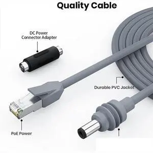 For Mini RJ45 to DC5521 Charging Cable,1.2M 26AWG for Mini Power Cable, Waterproof Cable For Mini RJ45 to DC5521 Charging Cable,1.2M 26AWG for Mini Power Cable, Waterproof Cable