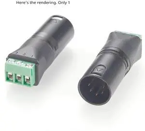 DMX512 5 Pin XLR Male to 3 Core Terminal Block Connector for RDM Lighting Control and Stage Sound Equipment Wiring DMX512 5 Pin XLR Male to 3 Core Terminal Block Connector for RDM Lighting Control and Stage Sound Equipment Wiring