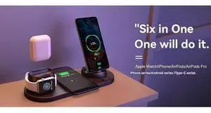 6-In-1 Charging Station For Devices Fast Dock 6-In-1 Charging Station For Devices Fast Dock