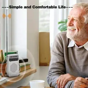 AM FM Pocket Radio, Transistor Radio with Loudspeaker, Headphone Jack, Radio for Indoor, Outdoor Use Silver AM FM Pocket Radio, Transistor Radio with Loudspeaker, Headphone Jack, Radio for Indoor, Outdoor Use Silver