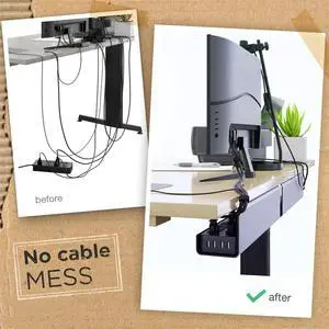 Under Table Cable Organizer Punch-Free Wire Organizer Under Desk Cable Management Tra Holder Easy Installation Under Table Cable Organizer Punch-Free Wire Organizer Under Desk Cable Management Tra Holder Easy Installation