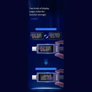 Power Meter Multi-Function Digital Display DC Voltage Ammeter Power Meter Type-C Charging Tester Power Meter Multi-Function Digital Display DC Voltage Ammeter Power Meter Type-C Charging Tester