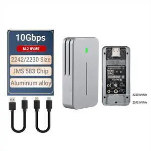 2230 2242 M.2 NVMe Case Enclosure NVMe to USB Adapter M.2 Box 10Gbps USB3.1 Gen 2 PCIe M2 SSD Case for 2230 2242 Drive 2230 2242 M.2 NVMe Case Enclosure NVMe to USB Adapter M.2 Box 10Gbps USB3.1 Gen 2 PCIe M2 SSD Case for 2230 2242 Drive