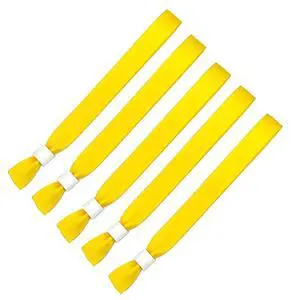 IDUD 100 Pack Color Wristbands Lightweight Concert Wrist Strap Without Logo Resistant, (Yellow) IDUD 100 Pack Color Wristbands Lightweight Concert Wrist Strap Without Logo Resistant, (Yellow)