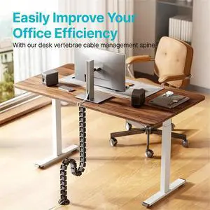 Under Desk Vertebrae Cable Management for Sit-Stand Desks, Magnetic Flexible Wire Spine Adjustable Length Under Desk Vertebrae Cable Management for Sit-Stand Desks, Magnetic Flexible Wire Spine Adjustable Length