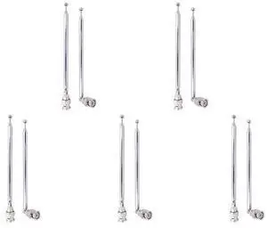 (10 Pack) BNC Radio Antenna With BNC Male Plug Jack Connector Adapter Telescopic Stainless Steel VHF UHF BNC Ante (10 Pack) BNC Radio Antenna With BNC Male Plug Jack Connector Adapter Telescopic Stainless Steel VHF UHF BNC Ante