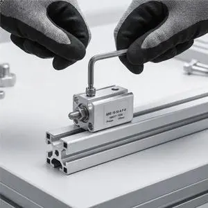 ADVC-10-10-A-P-A Compact Pneumatic Cylinder Short Stroke Air Cylinder for Automation Equipment Parts ADVC-10-10-A-P-A Compact Pneumatic Cylinder Short Stroke Air Cylinder for Automation Equipment Parts