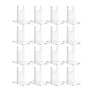 16Pcs Book Stand For Display Crystal Book Holder Display Adjustable Book Easel Collector Display Stand For CD Magazi 16Pcs Book Stand For Display Crystal Book Holder Display Adjustable Book Easel Collector Display Stand For CD Magazi